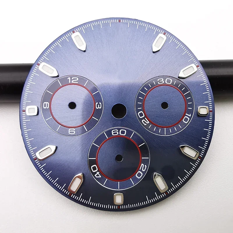Высококачественный синий циферблат часов для Daytona 116509-0071 подходит 4130 движений