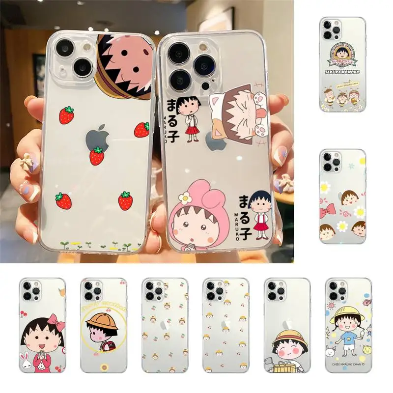 

Cartoon Chibi Maruko Chan Phone Case For Iphone 7 8 Plus X Xr Xs 11 12 13 Se2020 Mini Mobile Iphones 14 Pro Max Case