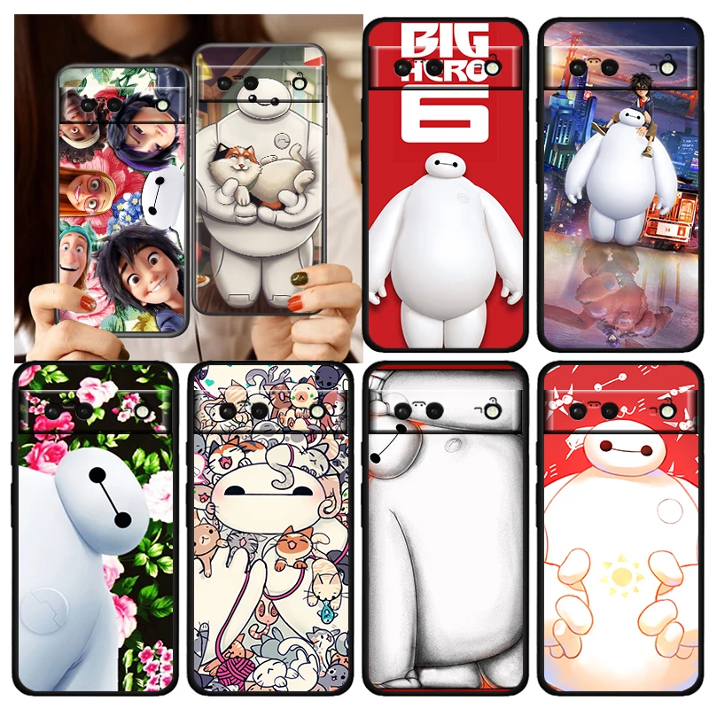 

Big Hero 6 Disney For Google Pixel 7 6 6A 5 4 5A 4A XL Pro 5G Silicone Shockproof Soft TPU Black Phone Case Cover Coque Capa