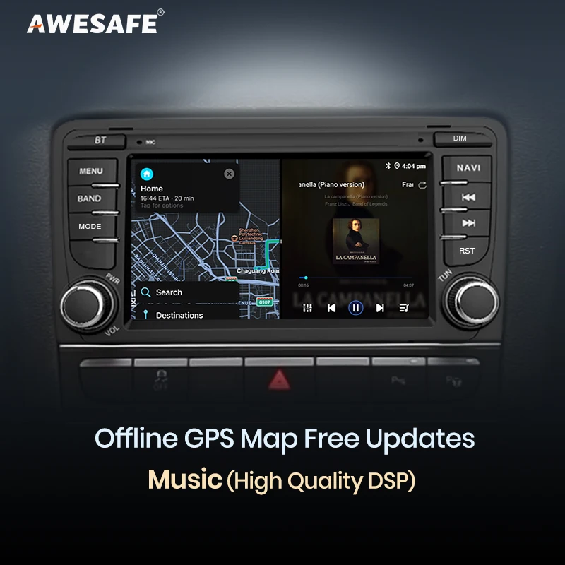 AWESAFE беспроводной CarPlay Android авто радио для FIAT 500 Abarth 2007 2008 2009 2010 2011 2012 2013 2014 2015