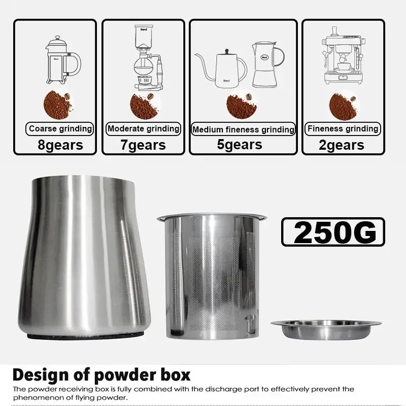 Нержавеющая сталь 220V 8 limes rabats réglables измельчитель зерен