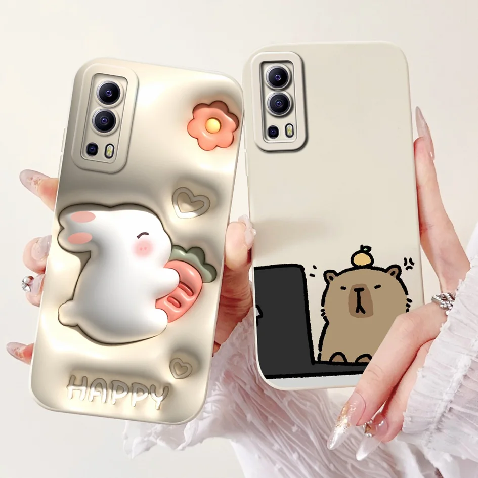 6 58 &quotдля Vivo Y72 5G для Y52 чехол V2053 Милая панда Противоударная силиконовая Мягкая