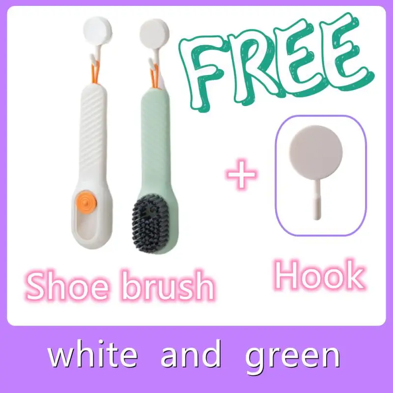 

1/2pcMultifunction Automatic Soap Liquid Adding Shoe Brush Soft-bristled Clothes Brush Clothing Board Brush Soap Dispenser Brush