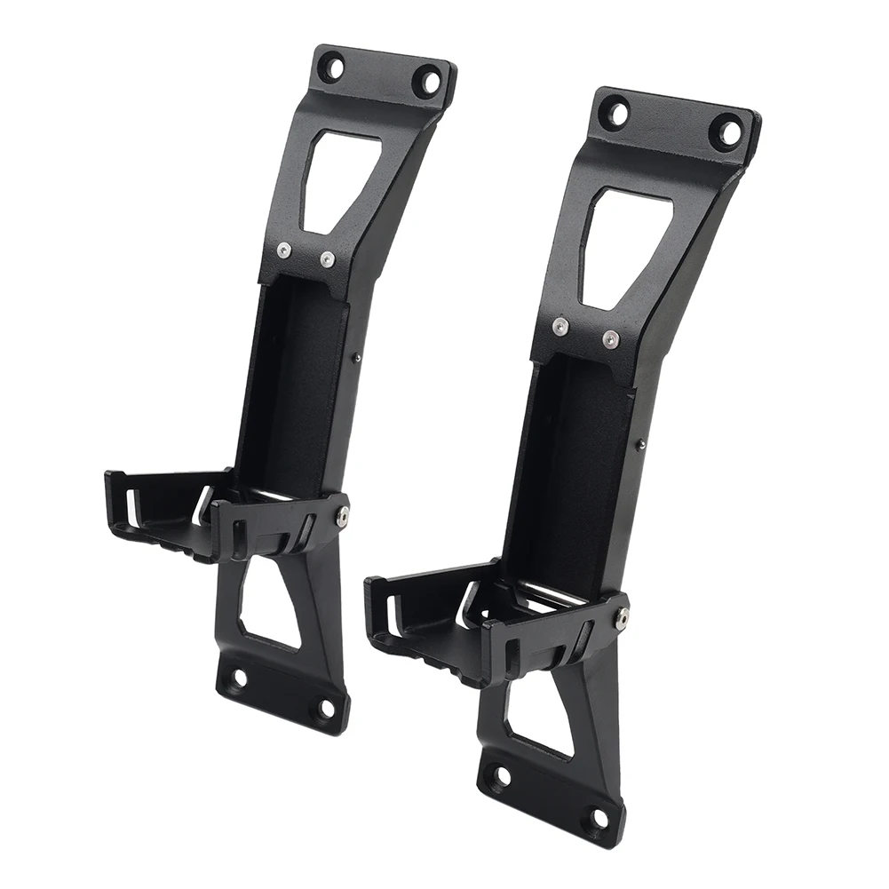 2 шт. автомобильные дверные петли подножки педаль черная сталь для Jeep Wrangler JL Gladiator