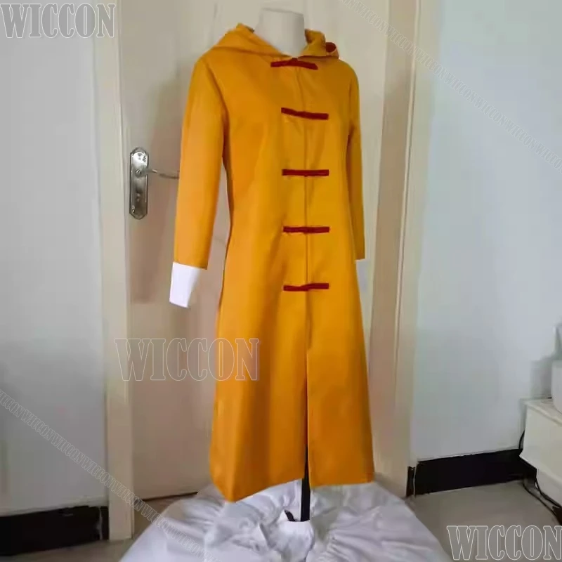 Кагура аниме Gintttaama косплей костюм рыжий желтый пальто с капюшоном зимняя одежда