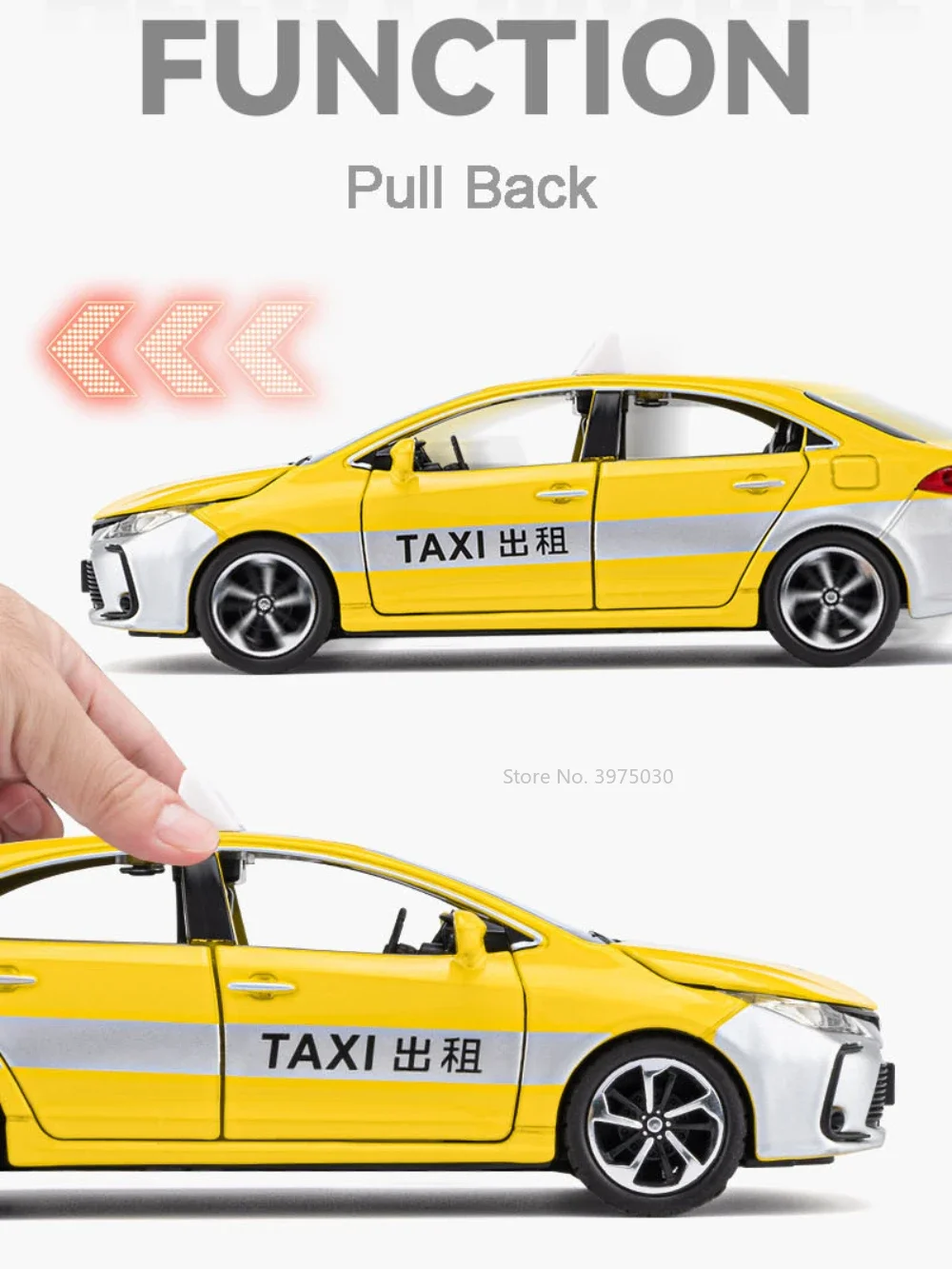 Масштаб 1/32 Corolla такси модель из сплава игрушечный Металлический Литой высокий