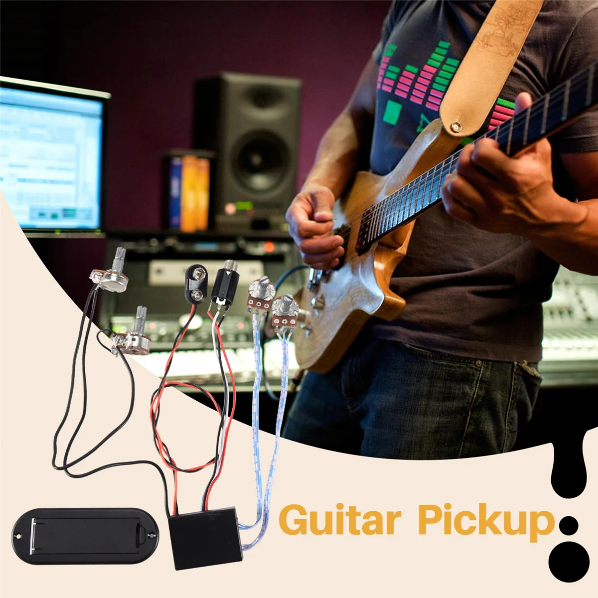 2-полосный активный бас-гитара EQ эквалайзер схема предварительного усиления