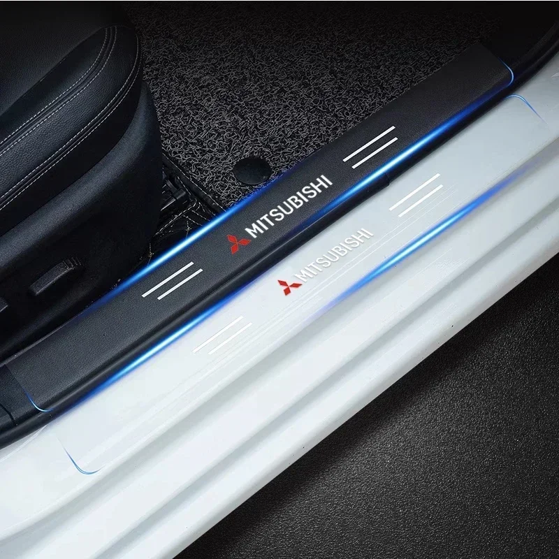 Протектор порога автомобиля прозрачный декоративный значок наклейка для Mitsubishi