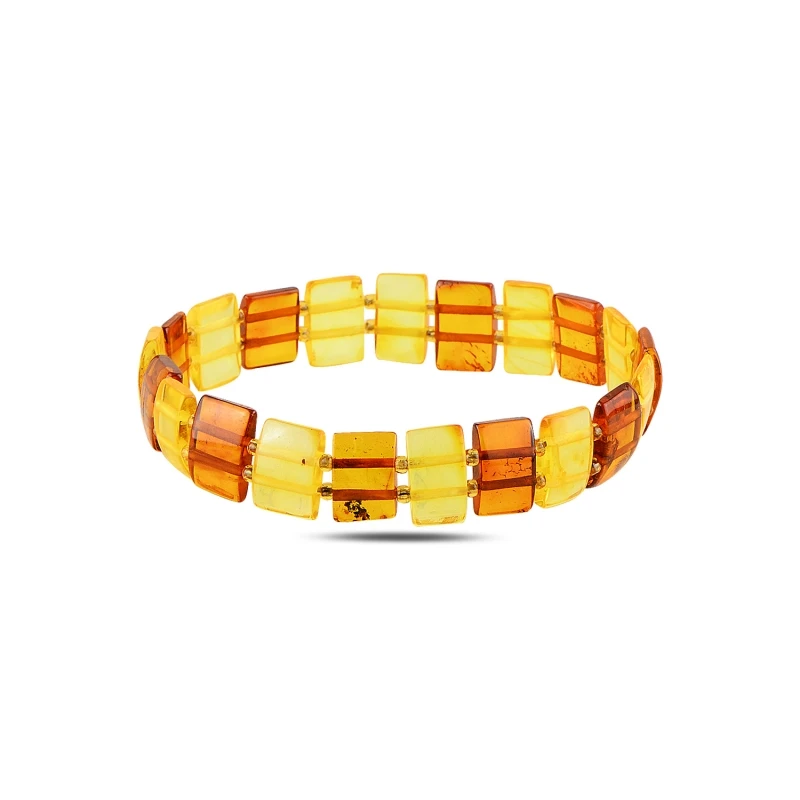 

Браслет из серебра 925 пробы с натуральным Балтийским янтарем