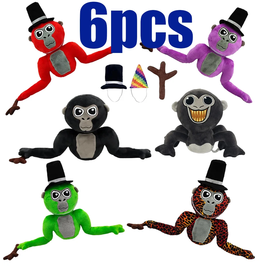 6 шт. плюшевые игрушки 25 см