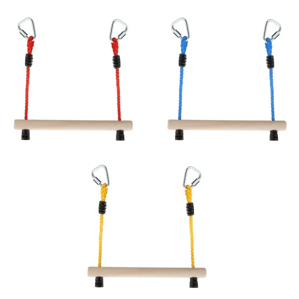 

16' Trapeze Swing Bar Heavy Duty Rope and Hook Swing Set Accessories, Kids