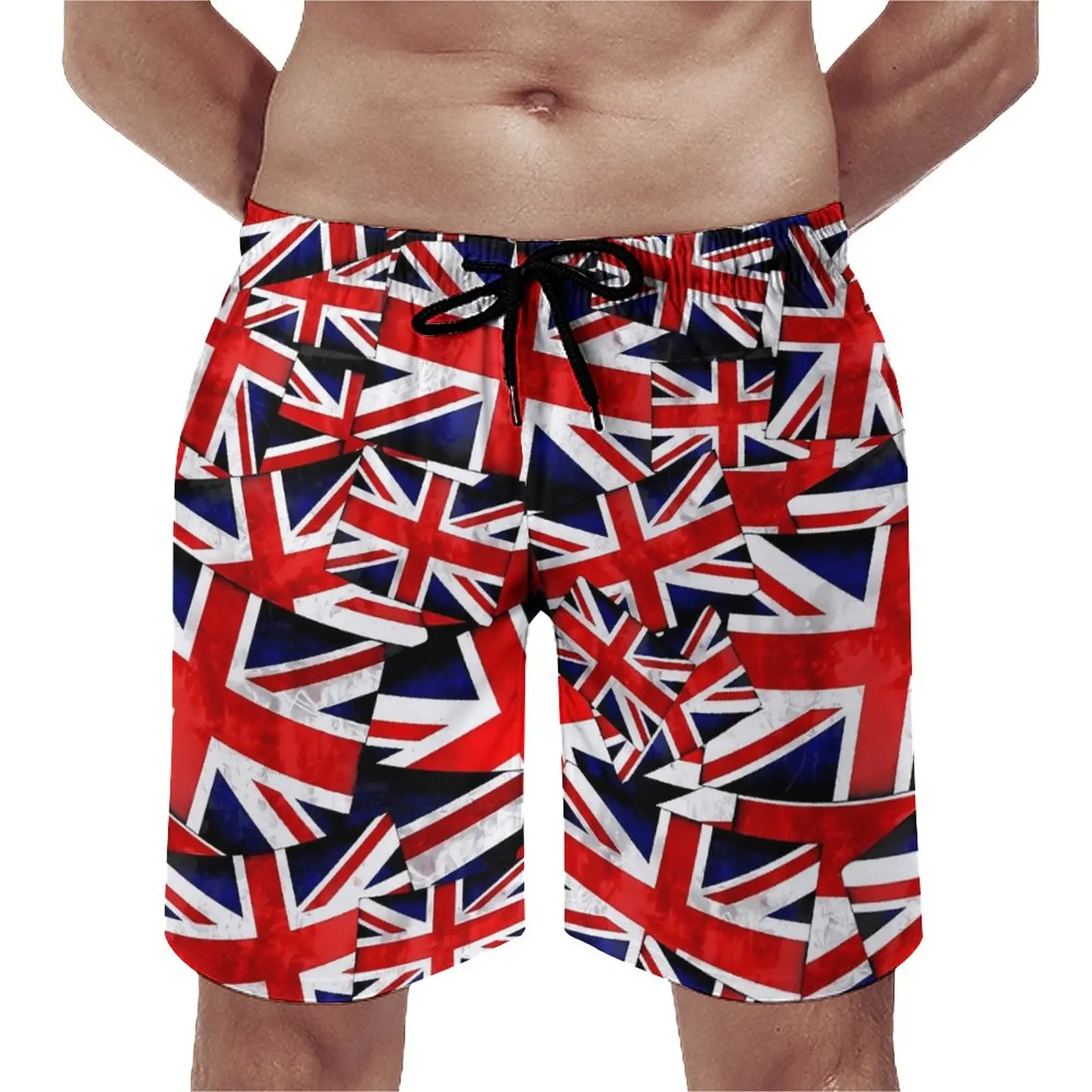

Summer Gym Shorts British Flag Running Surf England UK Flags Printed Board Short Pants Funny Comfortable Beach Trunks Big Size