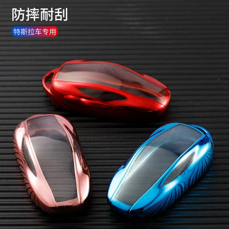 

Мягкий чехол для автомобильного ключа из ТПУ, чехол для ключа Tesla Model 3 Y X S Model 3