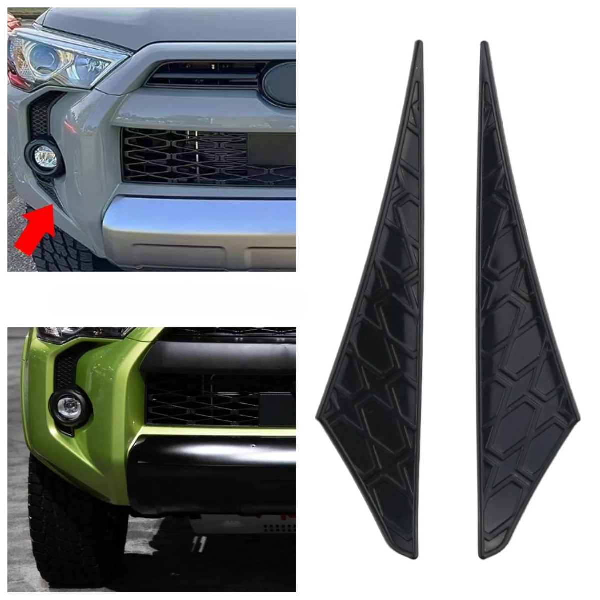 

2 Шт. Наклеек-пленок Из АБС-пластика Для Передних Противотуманных Фар Toyota 4Runner 2014-2024: Декоративные Полосы Для Улучш...