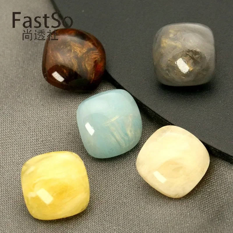 Квадратные искусственные жемчужные пуговицы Пришивание искусственное ремесло