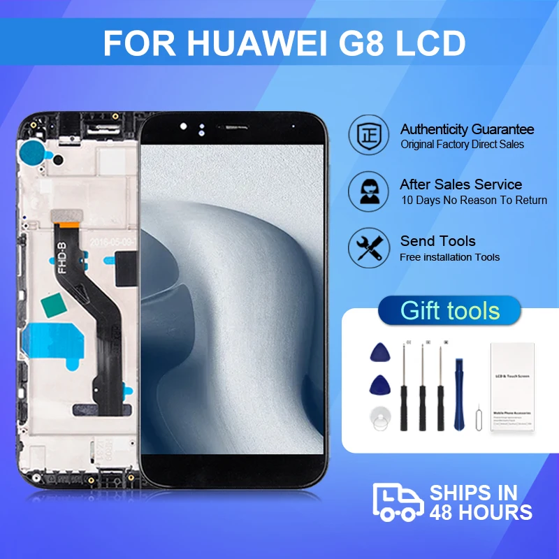 

Wholesale 5.5 Inch RIO L02 L01 Screen For Huawei G8 Lcd Touch Panel Digitizer Assembly GX8 Display With Tools Free Shipping