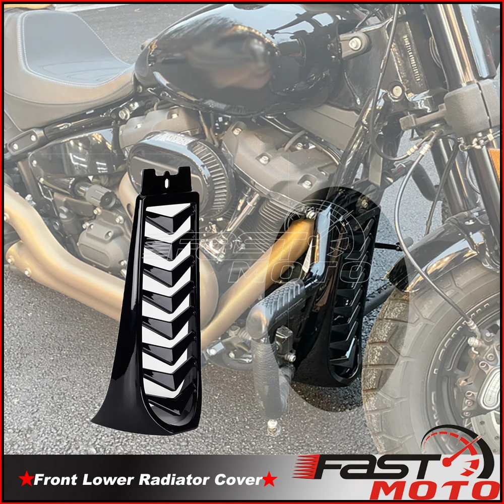 

Motorcycle Front Lower Radiator Cover For Harley Softail Chin Fairing Spoiler Street Bob Breakout FXBR FXBRS 2018 2019 2020