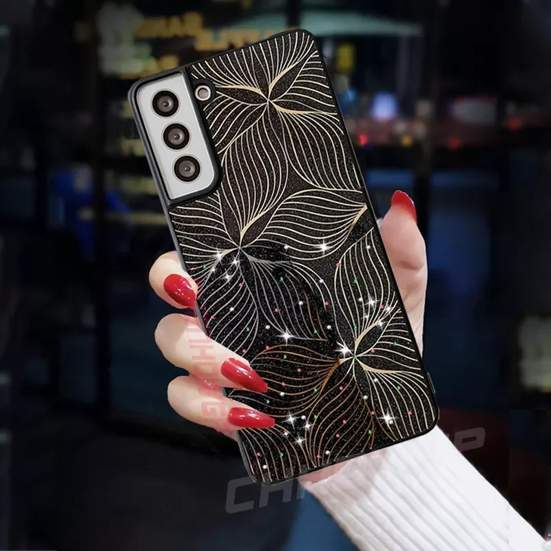 

Laser Flower Case For Samsung Galaxy S21 S20 Note 20 A12 A02S A32 A52 A72 A21S A51 A71 A70 A50 A30 s M12 TPU Silicon Cover