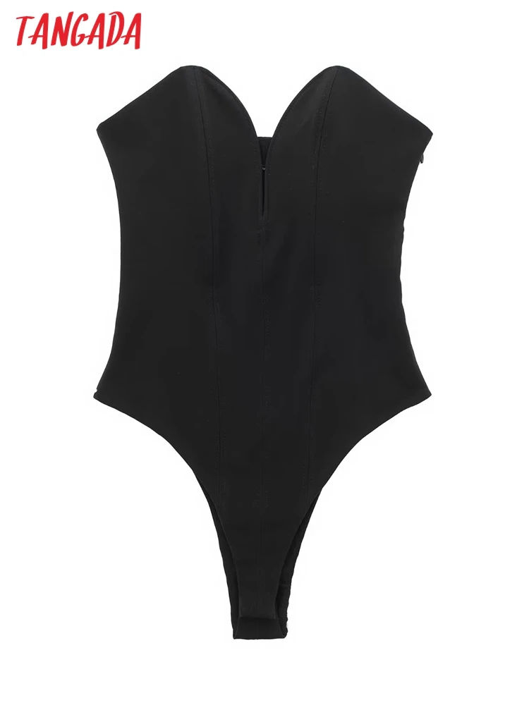 

Женское трикотажное Боди без бретелек, без рукавов