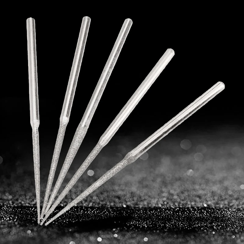 

5PCS 3mm Shank Grinding Rods Bur Needle Engraving Carving Polishing Glass Jade Stone Drill Bit Shank Grinding Rods 85WC