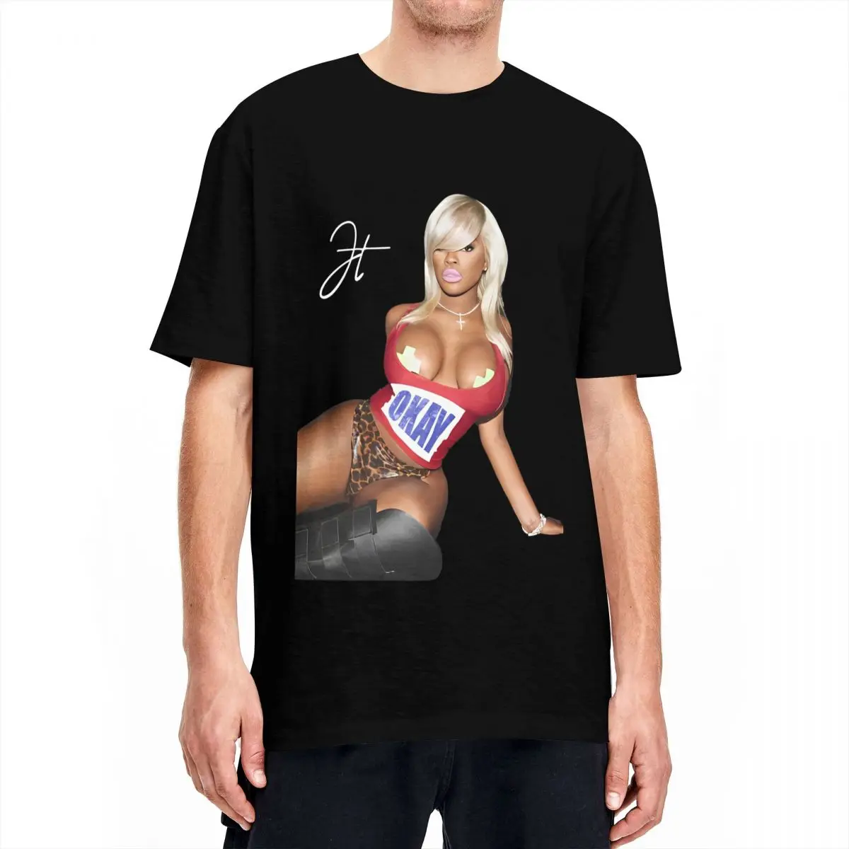 Футболка Jt Face Gift For Fans-bayingimg Мужская уличная одежда футболки из 100 хлопка летняя