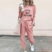 fashion loose hoodies pants two piece outfit ladies sports wear o neck tracksuit casual women drawsting jogging suits