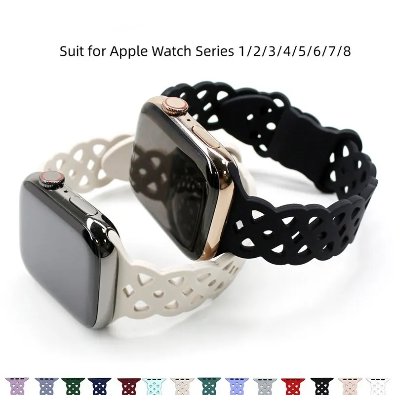 Силиконовый ремешок с дырочками для Apple Watch