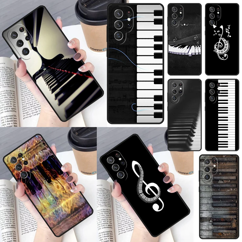 Чехол для телефона с музыкальным пианино Samsung Galaxy S23 Ultra S22 S20 S21 FE S8 S9 S10 Plus Note 10 20