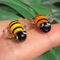 15x17mm bee shape handmade lampwork glass pendant loose shape beads for jewelry making diy bracelet earrings phone accessories