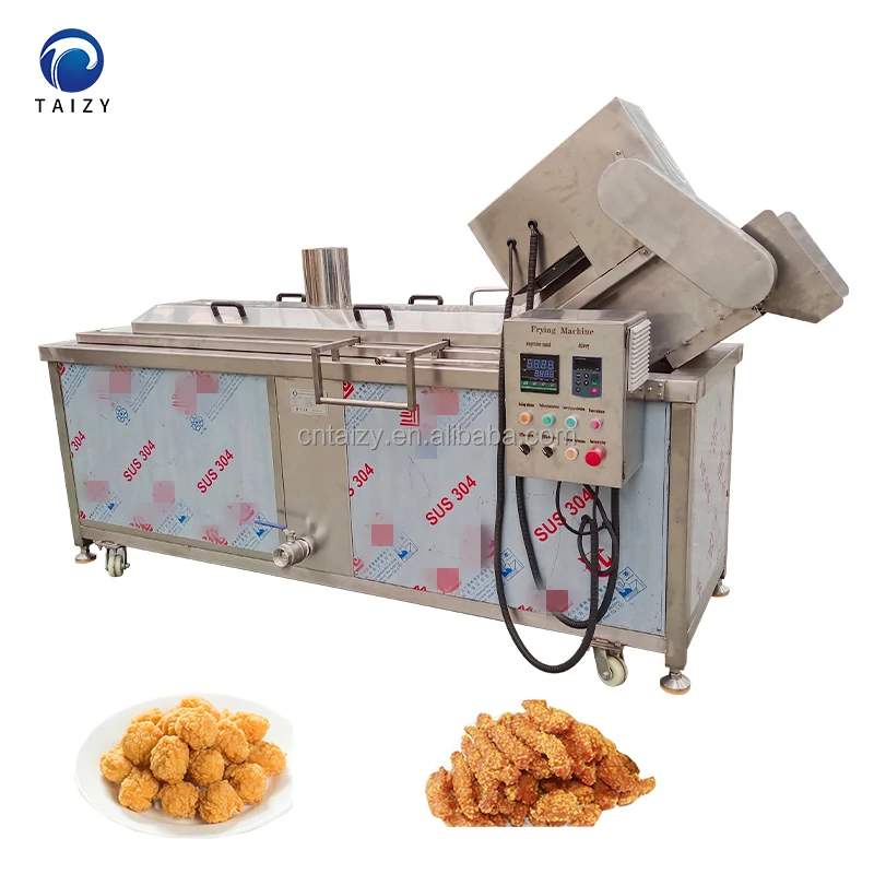 

Manufacturer stainless steel belt conveyor automatic continuous fryer frying machine