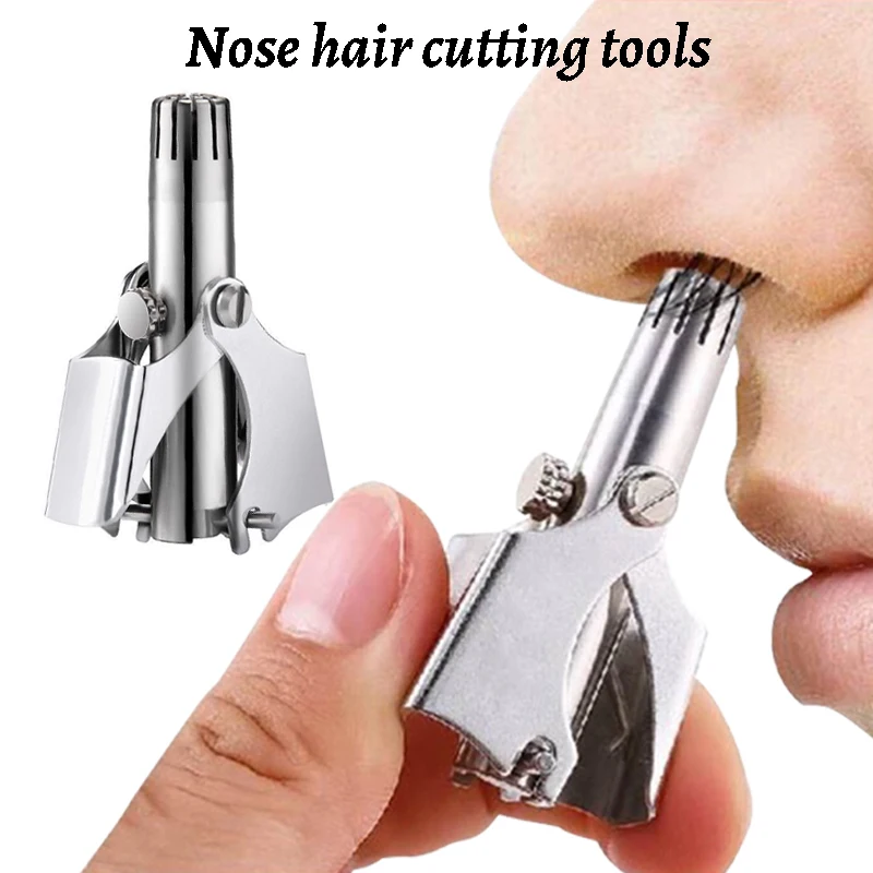 

Men's Nose Hair Ear Trimmer Stainless Steel Manual Washable Portable Epilator Razor Shaver Trimming Makeup Scissors Trimmer