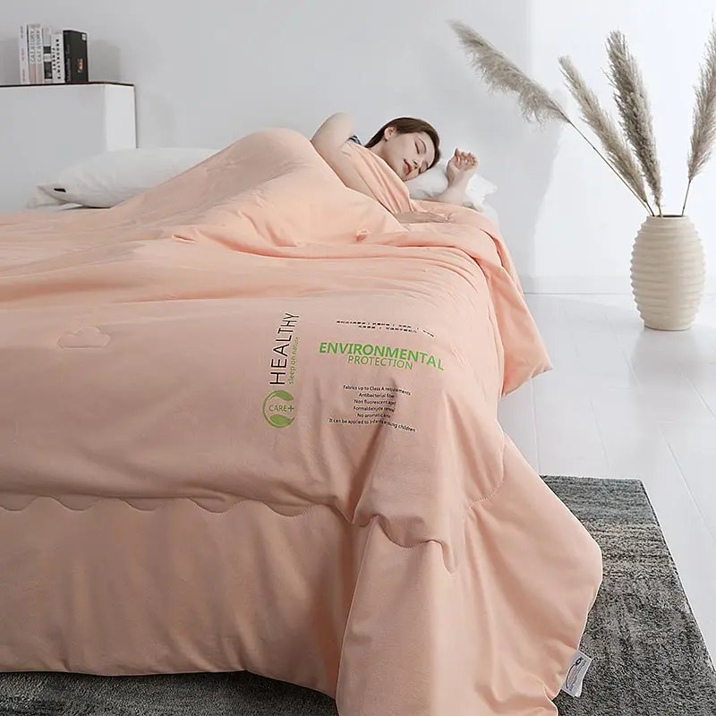

Hot Selling Bedding Antibacterial Cool Knitted Summer Quilt Air Conditioner Quilt Soft Breathable Thin Blanket