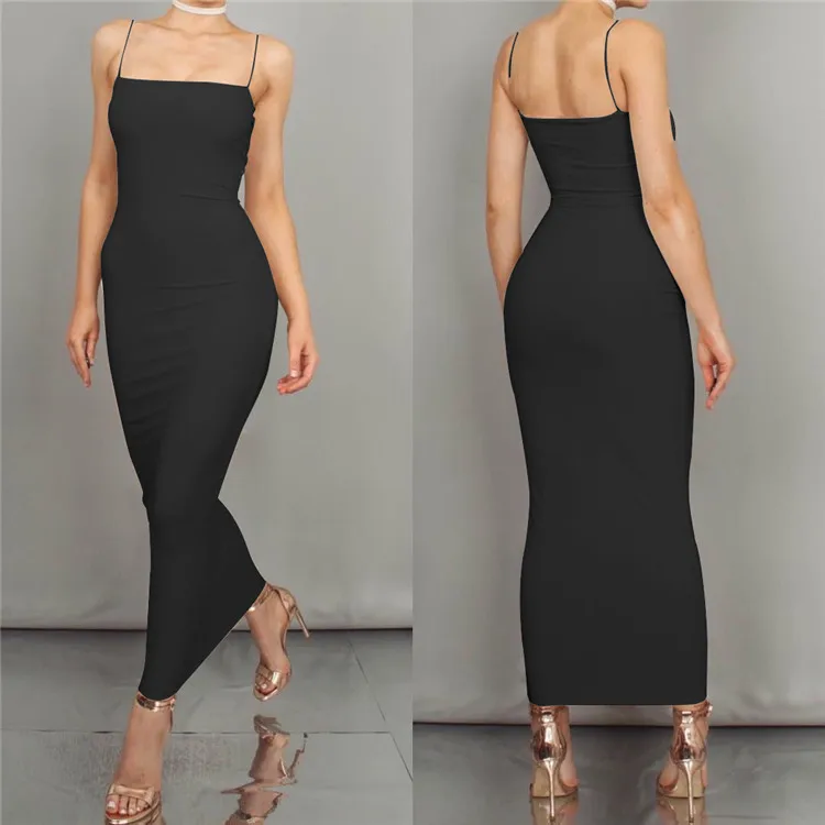 

Hangzhou Women's Clothing Net Fashionable High-End Strap Long Dress Elegant Slim Dress for Women vestido de mujer