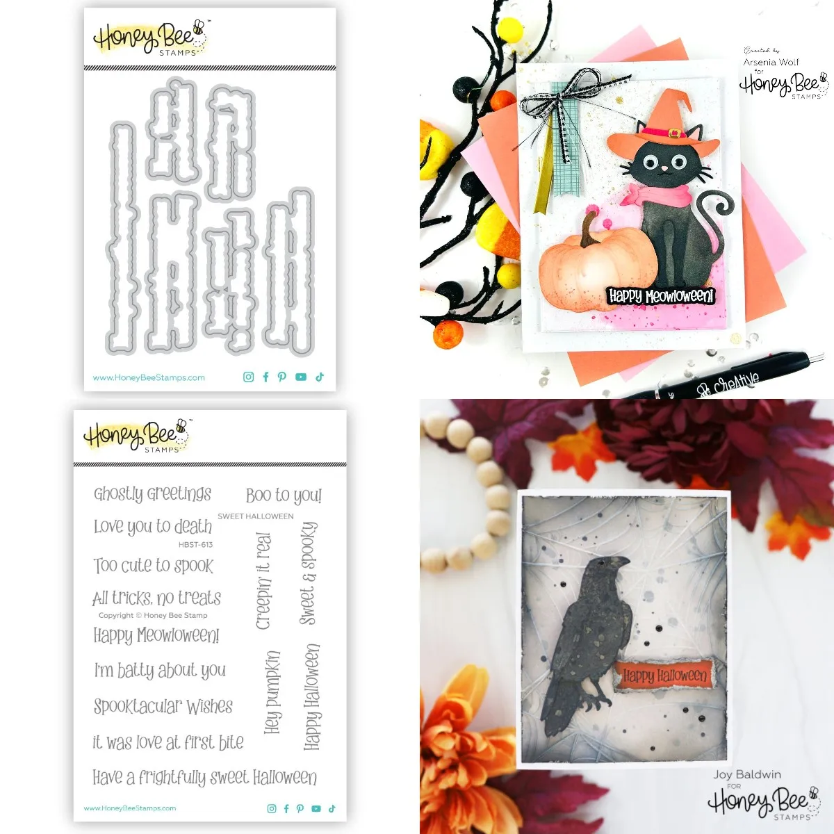 Cute Halloween - 4x5 Zestaw znaczków 2024 sierpień Metalowe wykrojniki do dekoracji pamiętnika Scrapbook Wytłaczanie Ręcznie robione