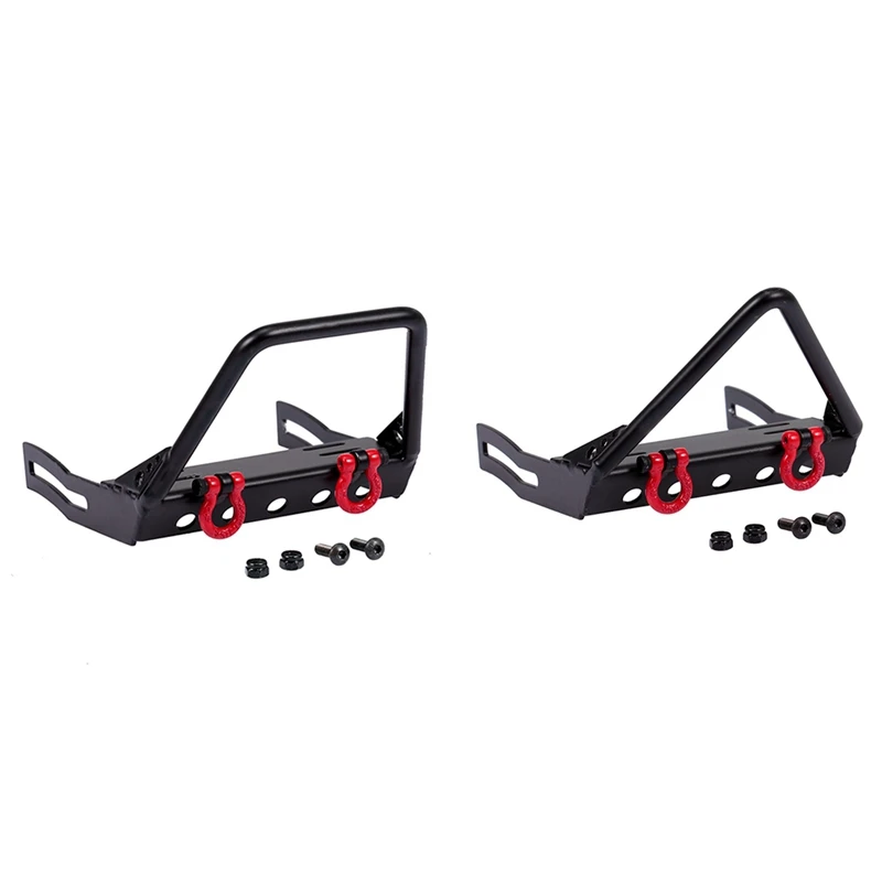 

2 Set Metal RC Rock Crawler Car Front Bumper For 1/10 RC Crawler Axial SCX10 Traxxas TRX4 D90 CC01 Upgrade Parts,B & A