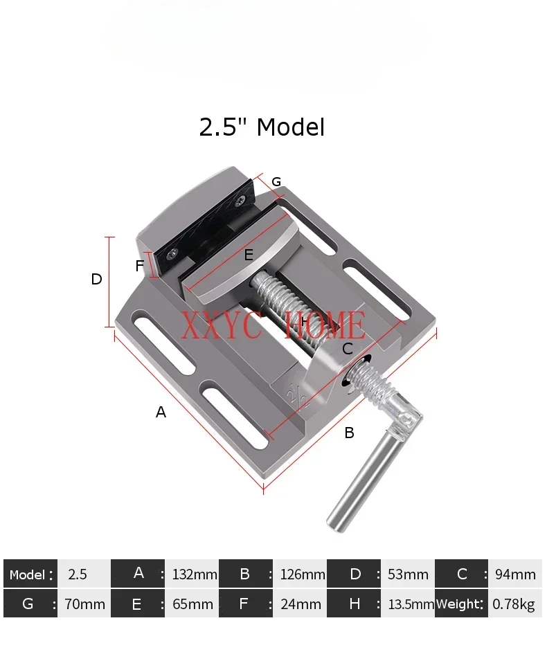Составной стол AB8301 + тиски с крестообразным направляющим сверлом алюминиевые для