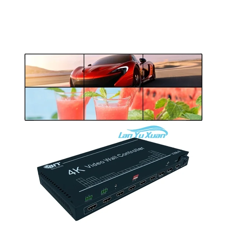 

Bitvisus 1x5 1x7 video wall controller 1x3 2x3 1x6 6x1 2x6 4k video switcher