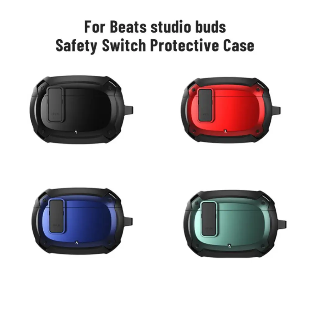 

Luxury Case For Beats Studio Buds With Hook New Anti-shock TPU Earphone Protective Cover Accessories For Beats-Studio Buds Funda