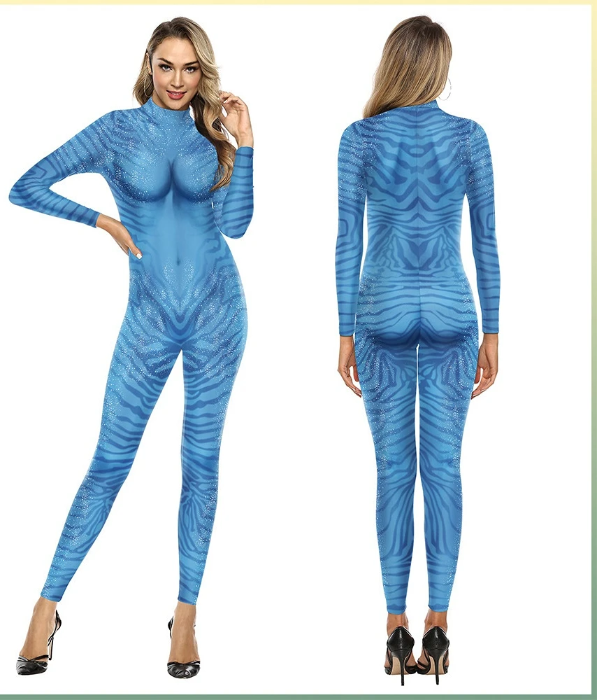 

Europe and the United States new Ghost Avatar 2 role play 3D digital print one-piece suit