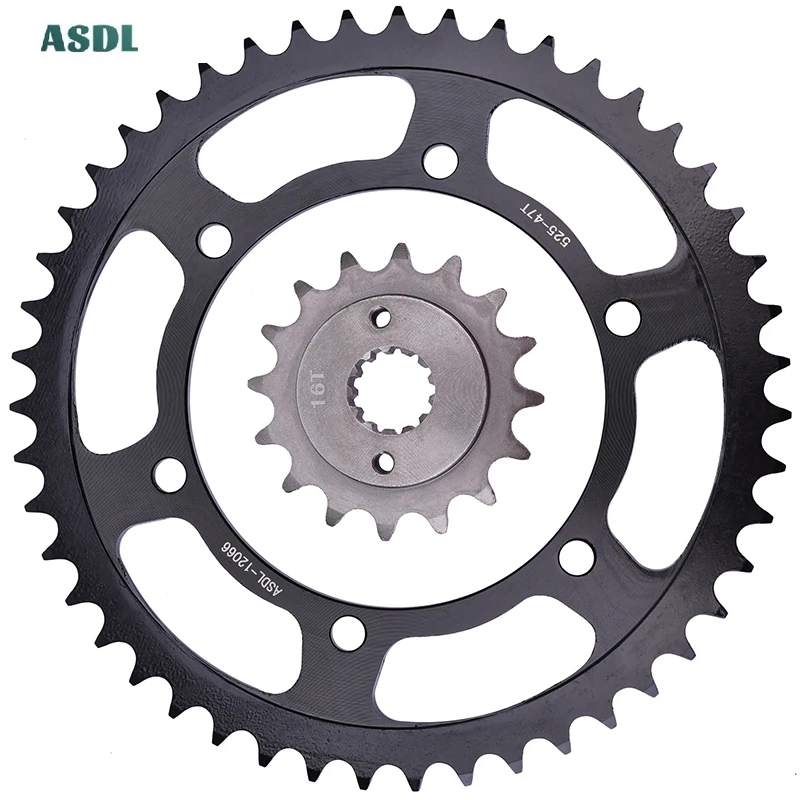 Передняя и задняя Звездочка для мотоцикла 525 16T 47T, шестерня для HONDA XL600 XL600V Transalp PD06 XL700 XL700V XL700VA XL 600 700