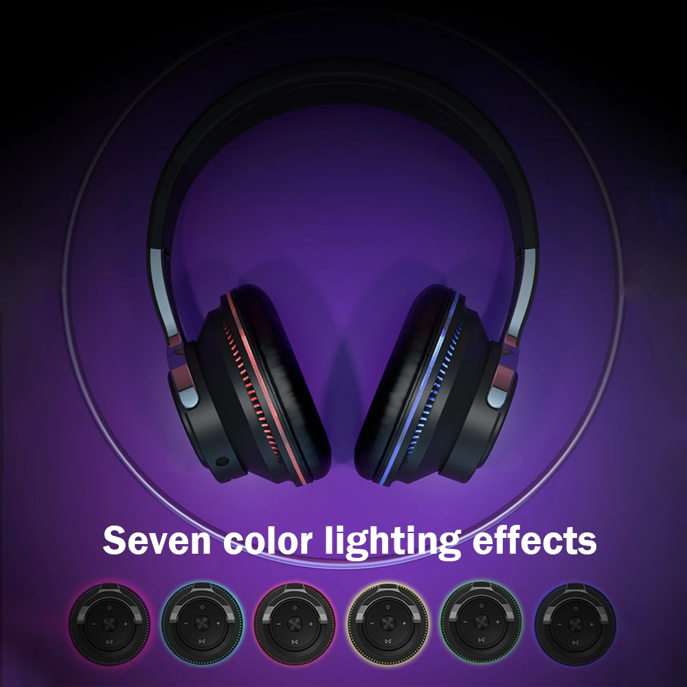 H2 Luminous Head-mounted Bluetooth Headphones Wireless Game All-inclusive Cat Ear Headset enlarge