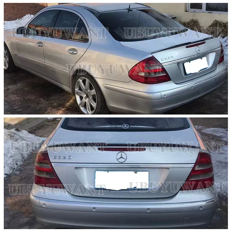 Спойлер карбонового цвета W211 для Mercedes-Benz E-class 2003-2009 E200 E280 E320 E350 E500 E550 спойлер на