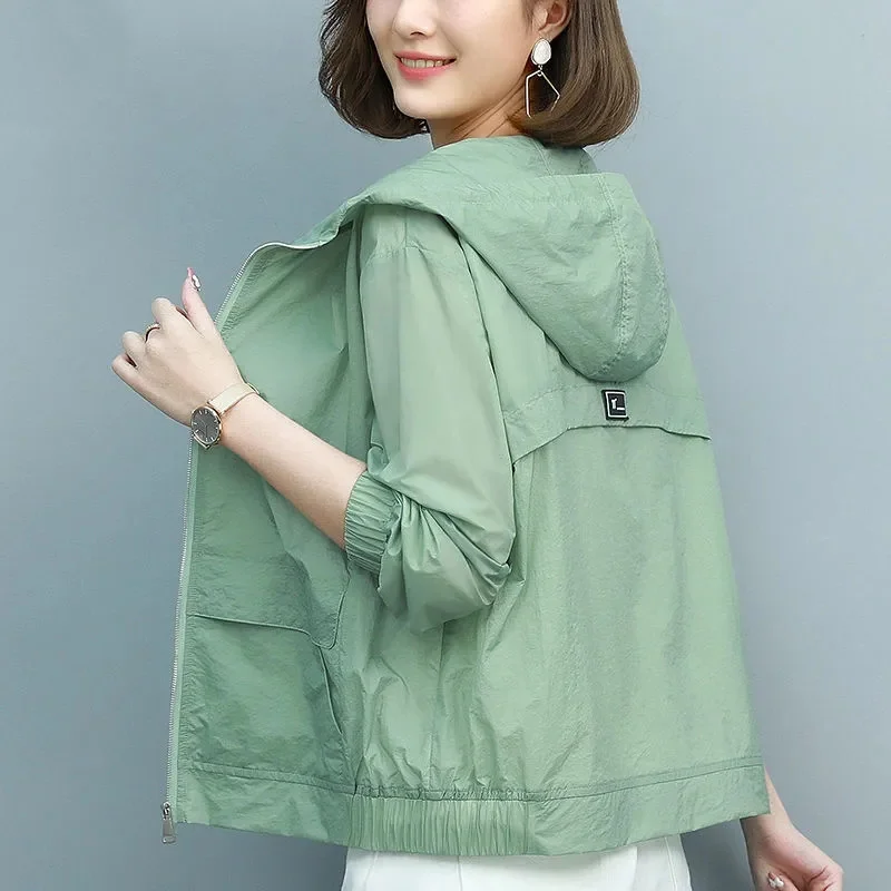Солнцезащитная одежда женское тонкое дышащее короткое пальто женская куртка