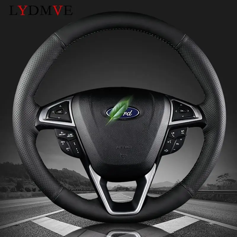 

Сделай Сам, вышитая вручную, Sofe, черная искусственная кожа для Ford Fusion Mondeo 2013 2014 EDGE 2015 2016