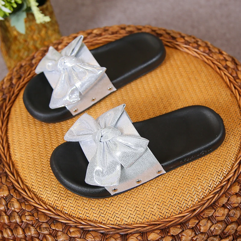 

Women's Flat Casual Beach Slides 2023 New Summer Fashion Beach Travel Antiskid Bow Slippers Sexy Platform Shoes Zapatos De Mujer