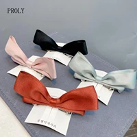 proly new fashion hairpins for women solid color bowknot barrettes classic fresh color headwear handmade hair accessories