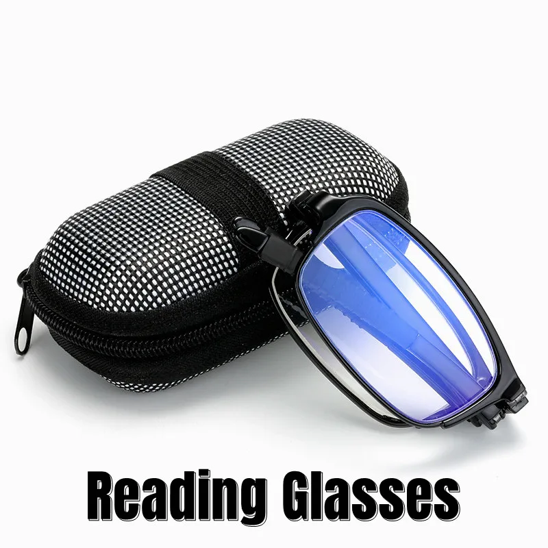 

Trend Folding Reading Glasses with Box Men Women Portable TR Glasses Resting Lenses Unisex Diopter Glasses +1.0 To +4.0