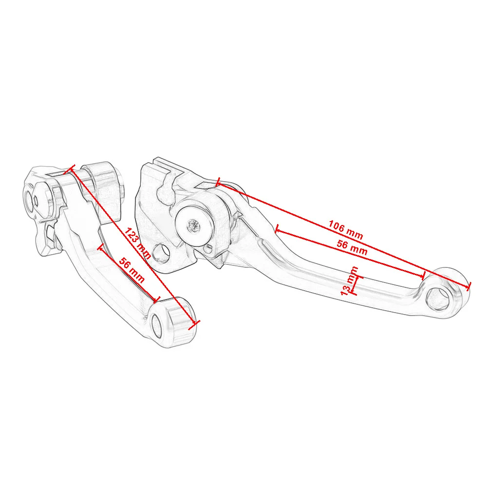 Фото Рычаги тормоза и сцепления для мотоциклов Suzuki RM85 2005-2017, RM125/250 2004-2008, Yamaha YZ80/85 2001-2014 №2