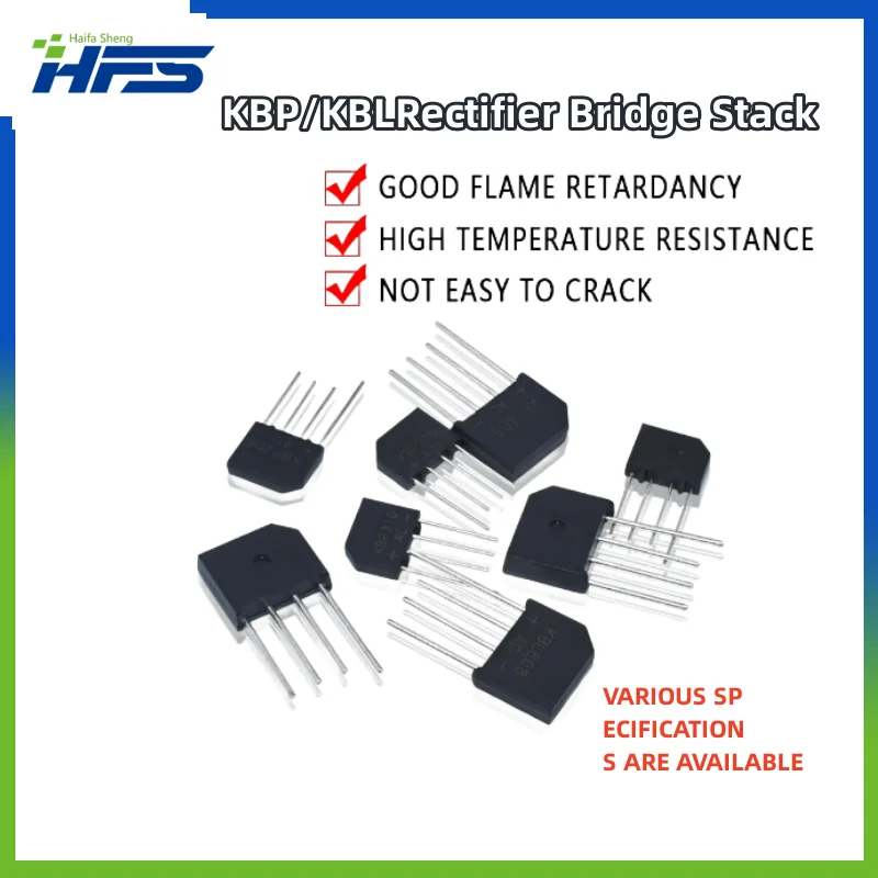 

5PCS KBL406 KBL410 KBL608 KBL610 2A-6A 600V-1000V KBP206 KBP210 KBP307 KBP310 Single Phases Diode Rectifier Bridge Wholesale