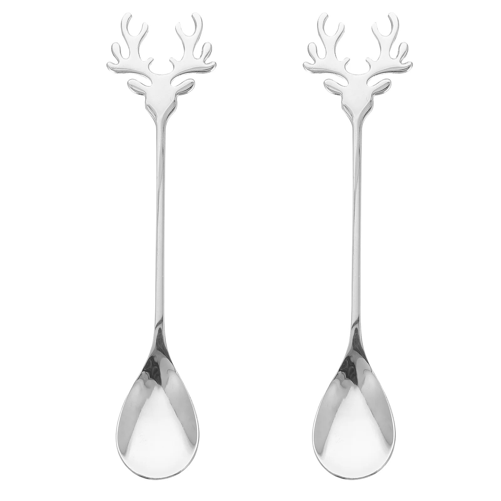 

Spoon Spoons Christmas Coffee Stirring Metal Dessert Teaspoons Stainless Tea Steel Mixing Ice Stirrers Small Cream Hot Bar